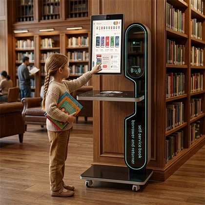 RFID biblioteksystemmaskin