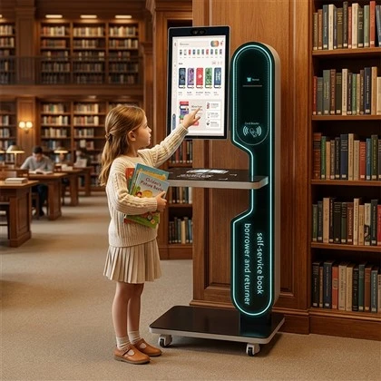 RFID biblioteksystem kiosk